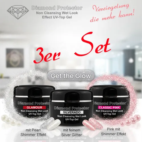 3er Set Diamond Protector Effect Top Gel (3x 15g)